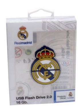 Pendrive rubber 16 gb escudo real madrid